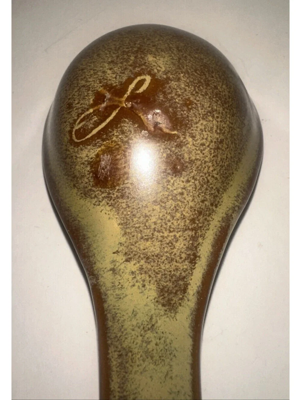 Studio Art Stoneware Pottery Hand Thrown Spoon Rest Stamped On the Bottom